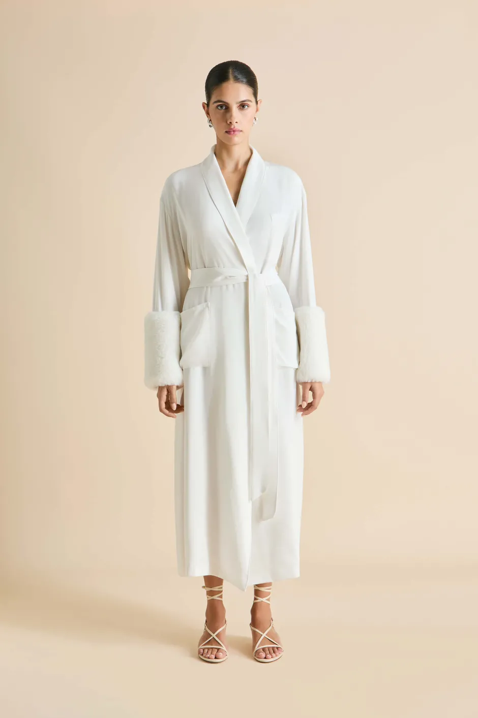 Flash Sale Olivia von Halle Capability Snow White Robein Silk Crêpe de Chine Ivory