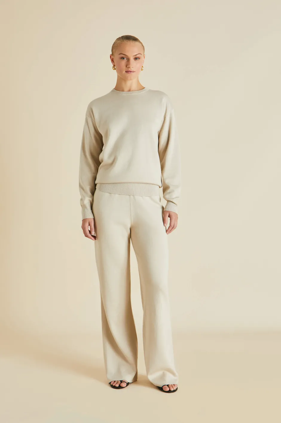 Hot Olivia von Halle Carmel Kasbah Tracksuitin Silk-Cashmere Cream