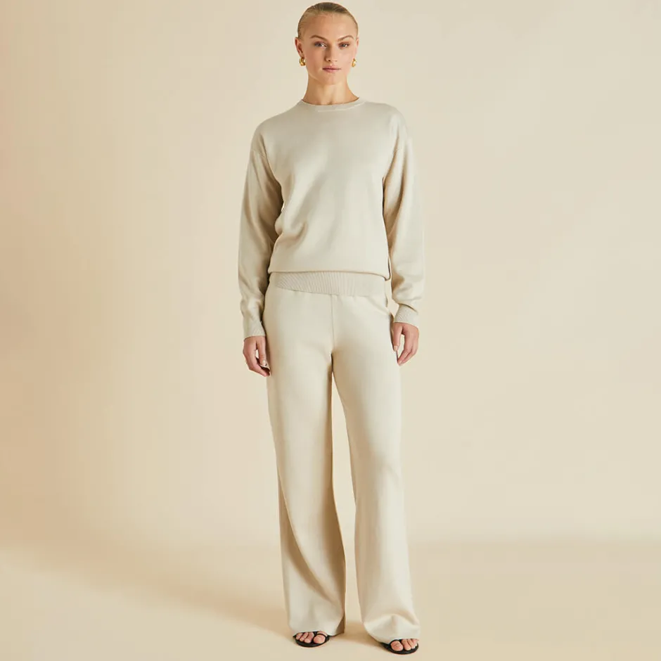 Hot Olivia von Halle Carmel Kasbah Tracksuitin Silk-Cashmere Cream