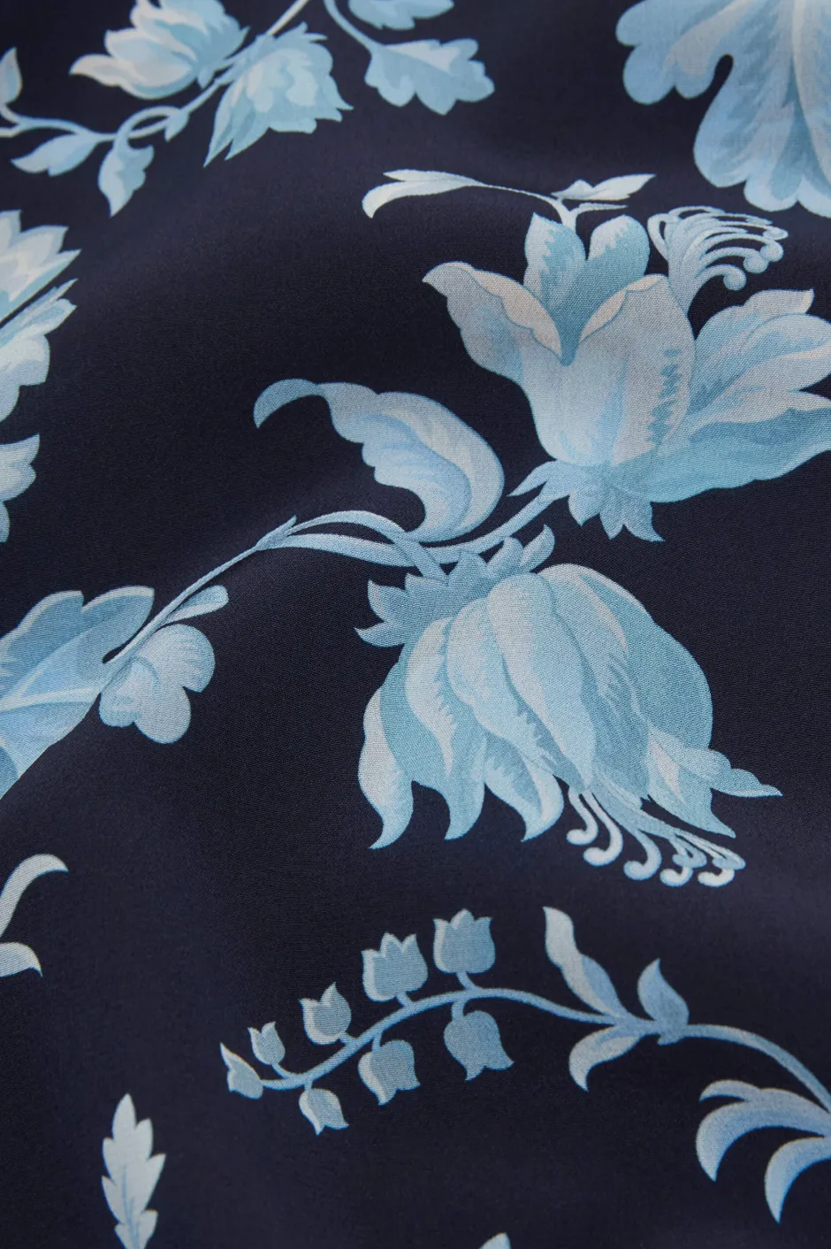 Best Olivia von Halle Celeste Alcides Floral Nightshirtin Silk Crêpe de Chine Blue