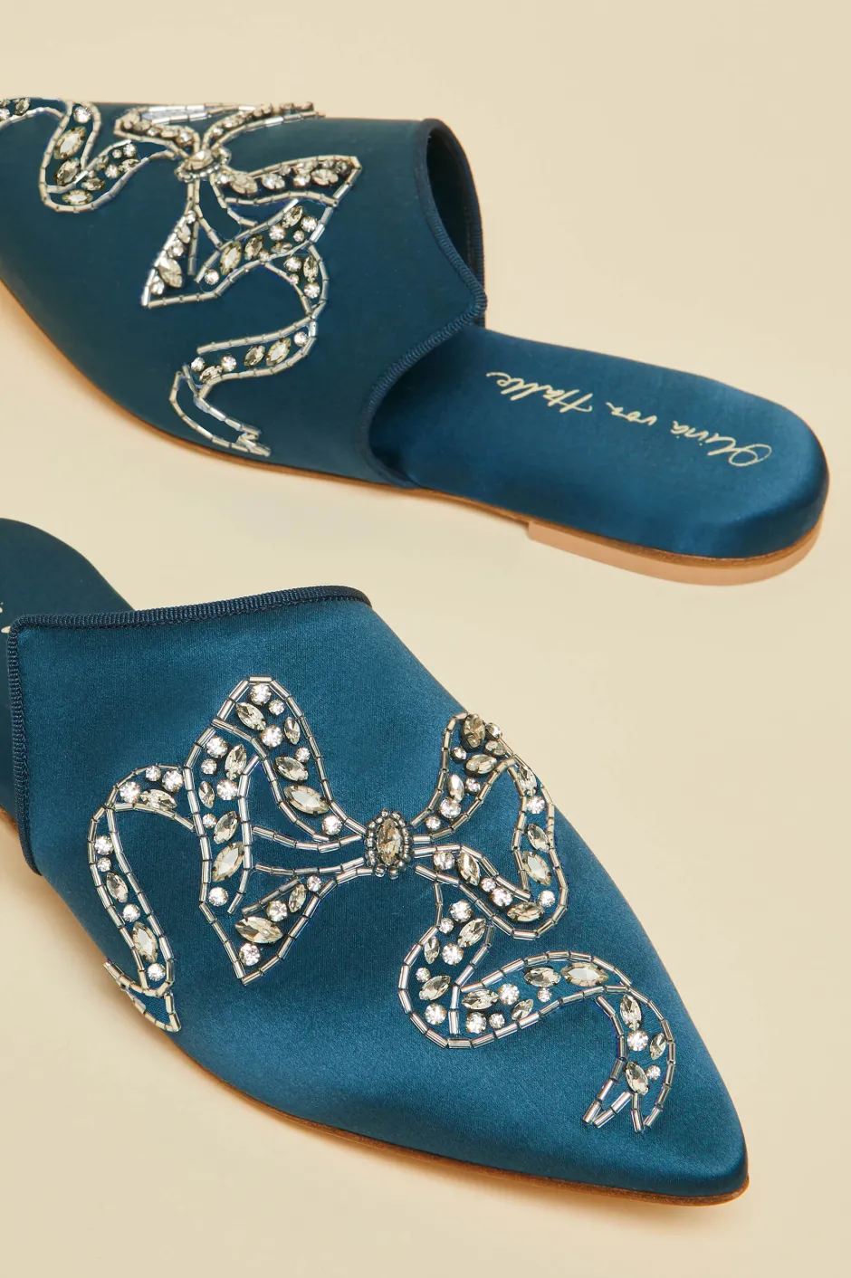 contessa_grace_blue_embellished_slippersin_silk_satin_2.webp Flash Sale Olivia von Halle Contessa Grace Blue Embellished Slippersin Silk Satin