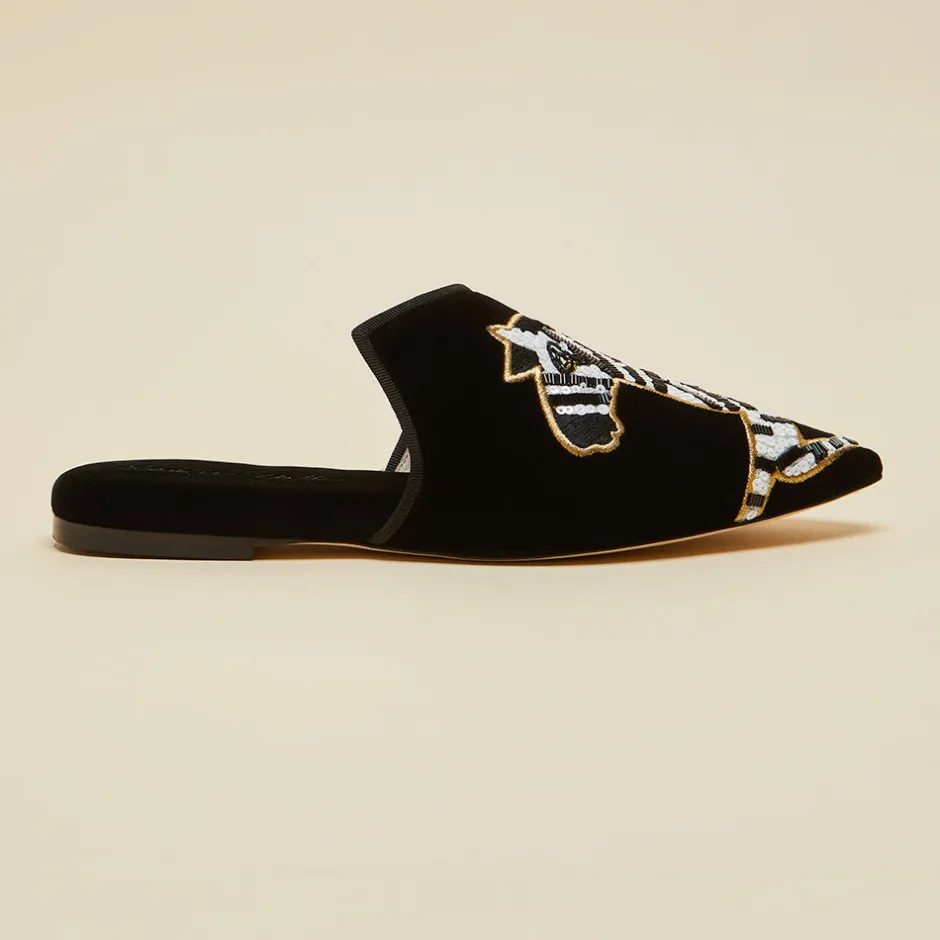 Sale Olivia von Halle Contessa Zebedee Slippersin Velvet