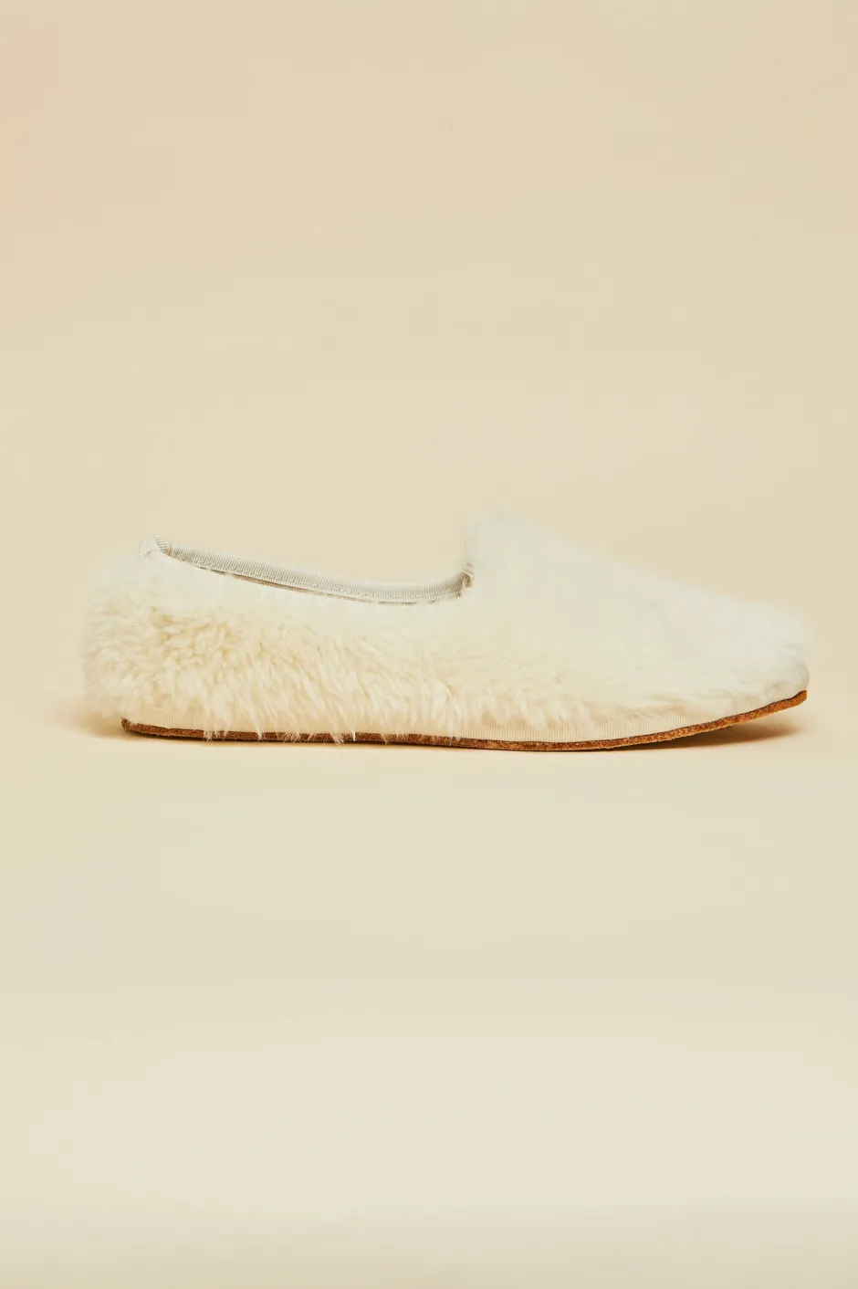 Sale Olivia von Halle Dolly Ivory Slippersin Merino Wool