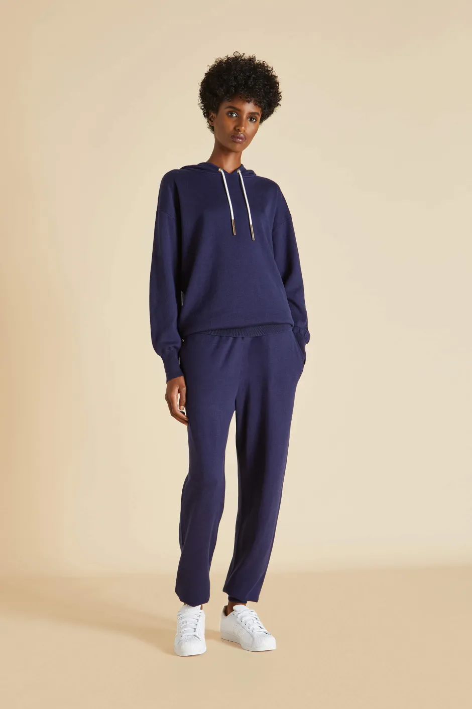 Flash Sale Olivia von Halle Gia Paris Tracksuitin Silk-Cashmere Navy