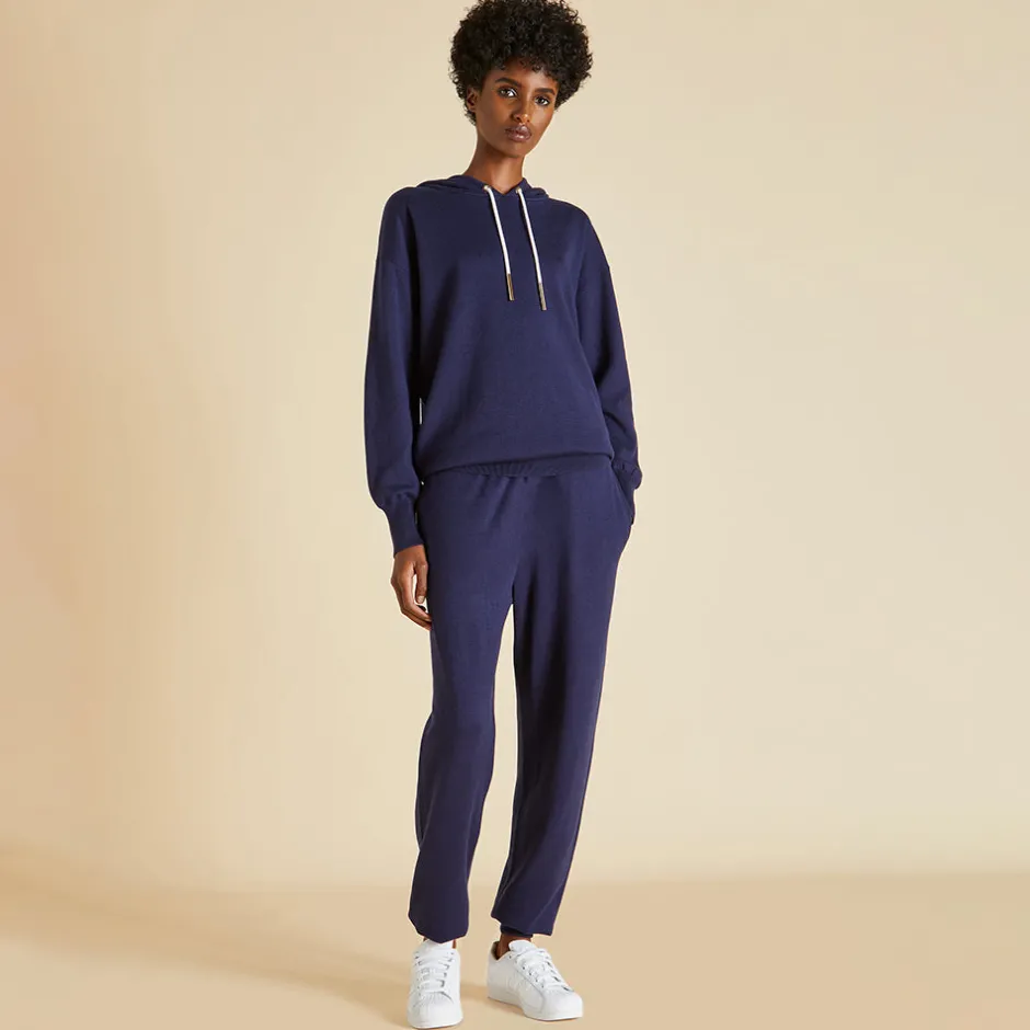 Flash Sale Olivia von Halle Gia Paris Tracksuitin Silk-Cashmere Navy