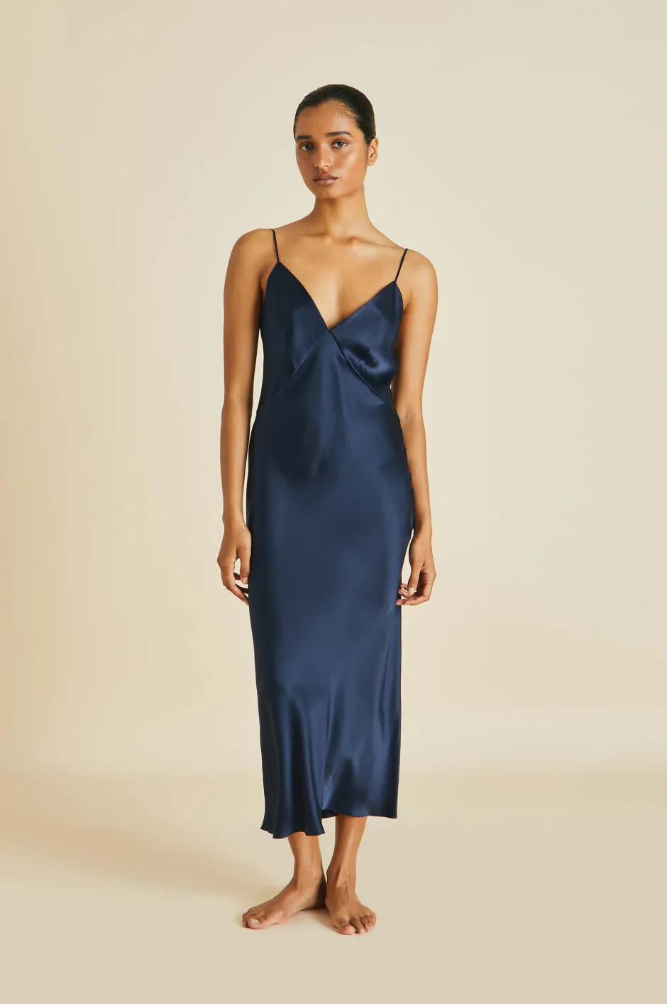 Cheap Olivia von Halle Issa Slip Dressin Silk Satin Navy