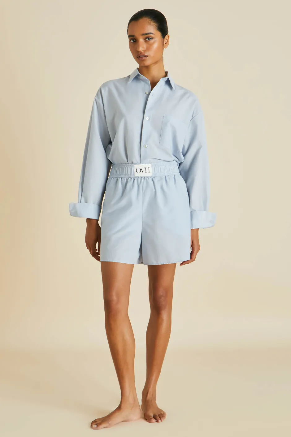 Online Olivia von Halle Kick Blue Pajamasin Cotton-Silk