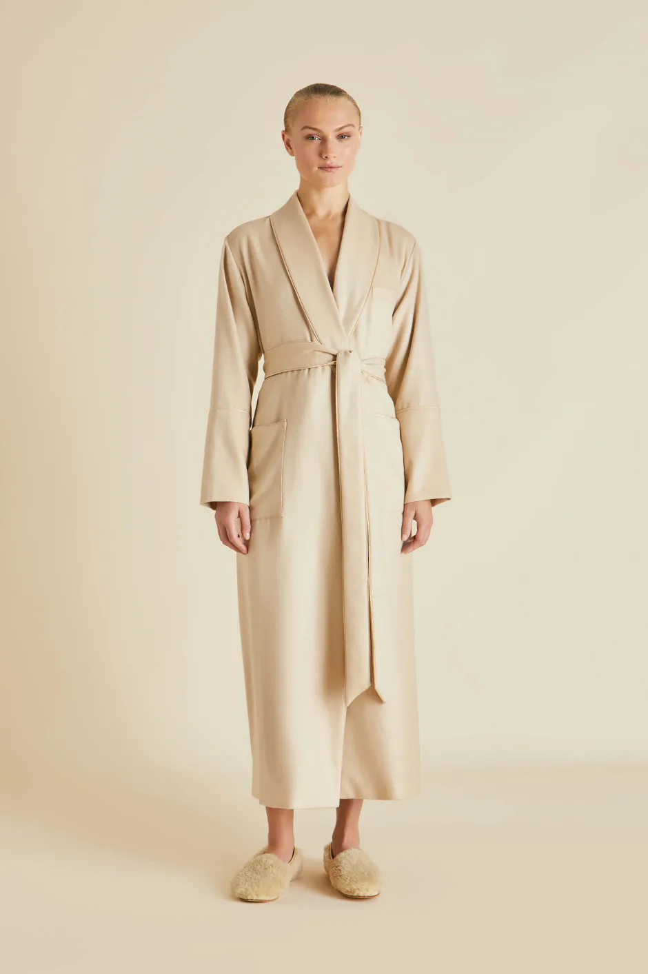 Discount Olivia von Halle Logan Muscat Robein Cashmere Beige