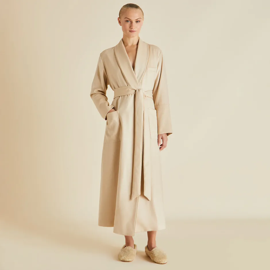 Discount Olivia von Halle Logan Muscat Robein Cashmere Beige