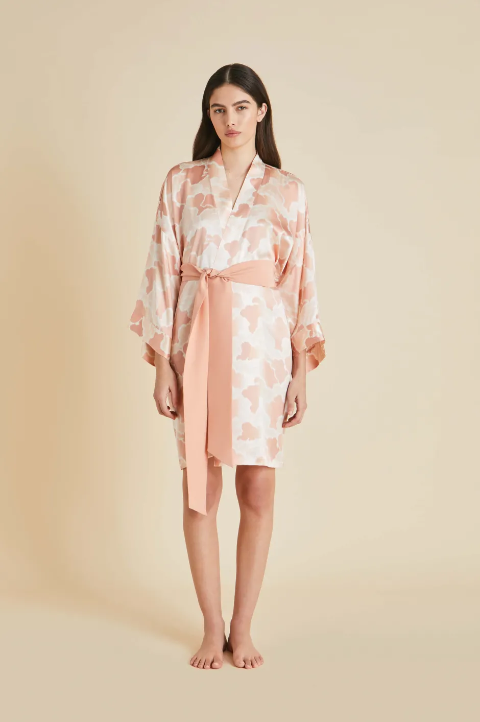 Flash Sale Olivia von Halle Mimi Icarus Cloud Robein Silk Satin Peach