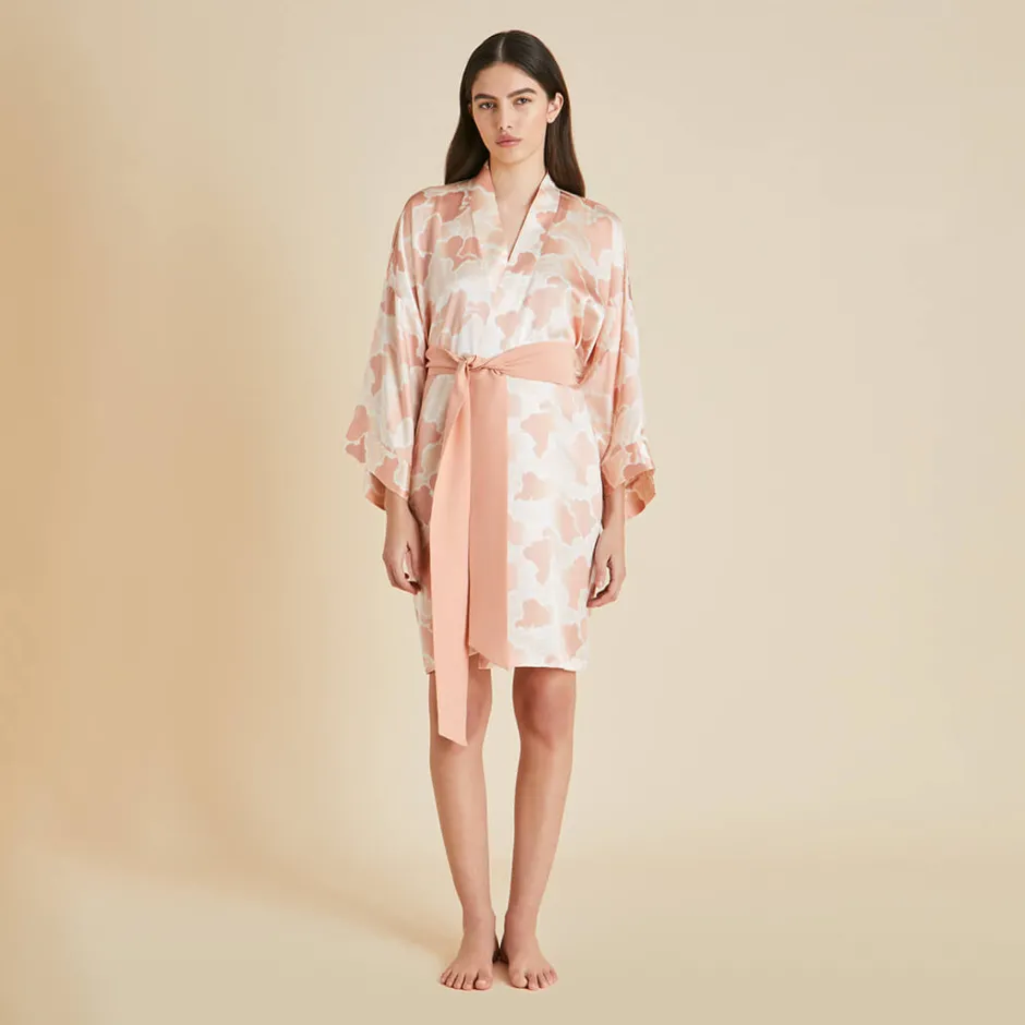 Flash Sale Olivia von Halle Mimi Icarus Cloud Robein Silk Satin Peach