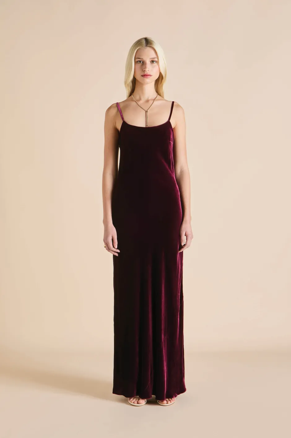 Clearance Olivia von Halle Olympia Dressin Silk Velvet Burgundy