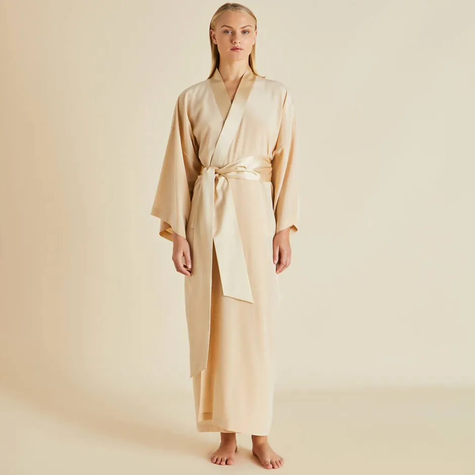 Flash Sale Olivia von Halle Queenie Robein Silk Crêpe de Chine Caramel