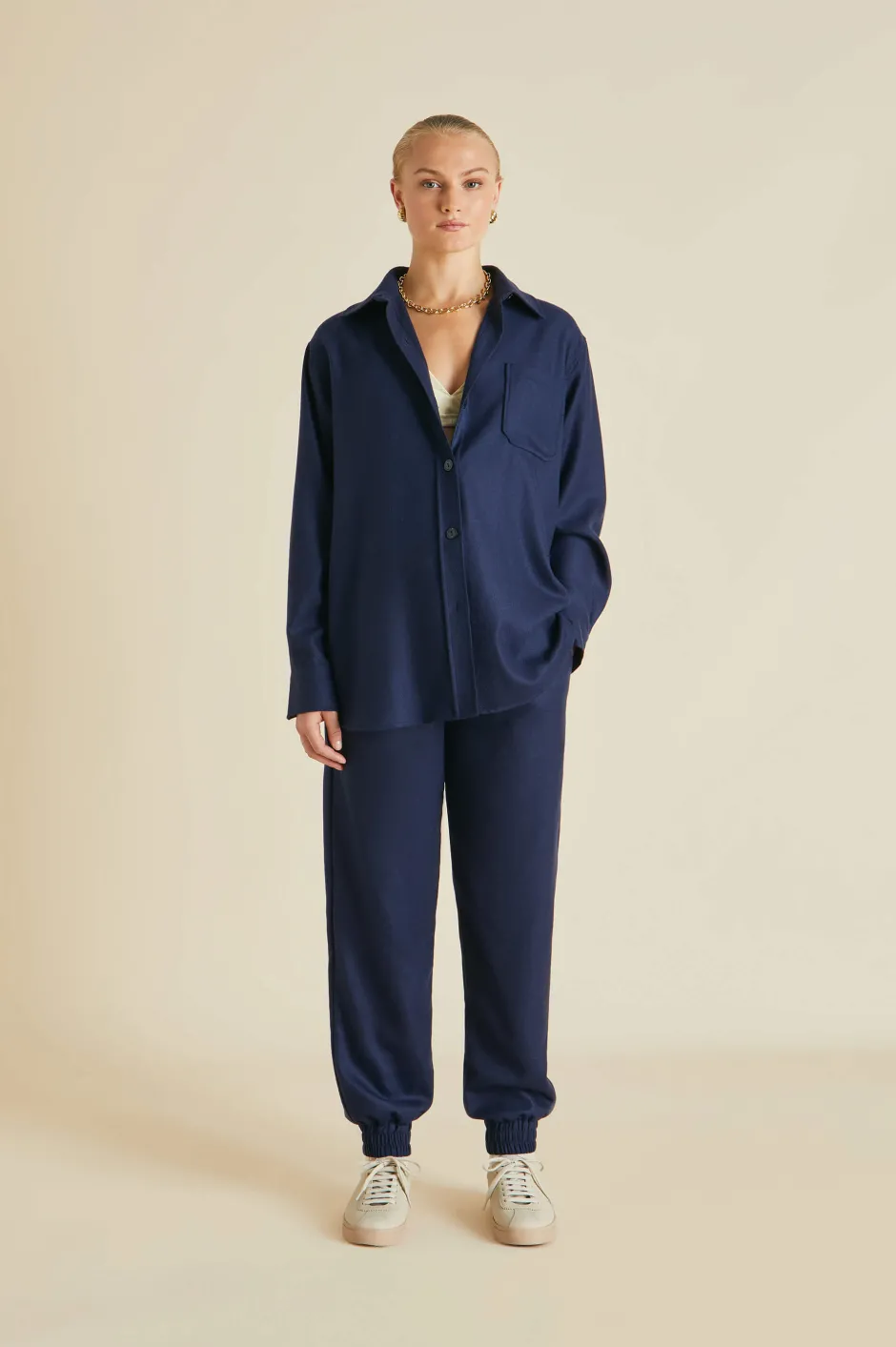 Cheap Olivia von Halle Radziwill Osaka Tracksuitin Cashmere Navy