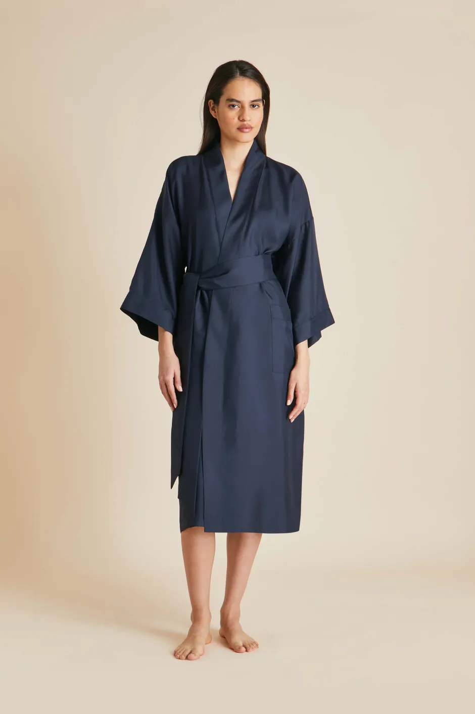 Best Sale Olivia von Halle Sabine Robein Silk Twill Navy