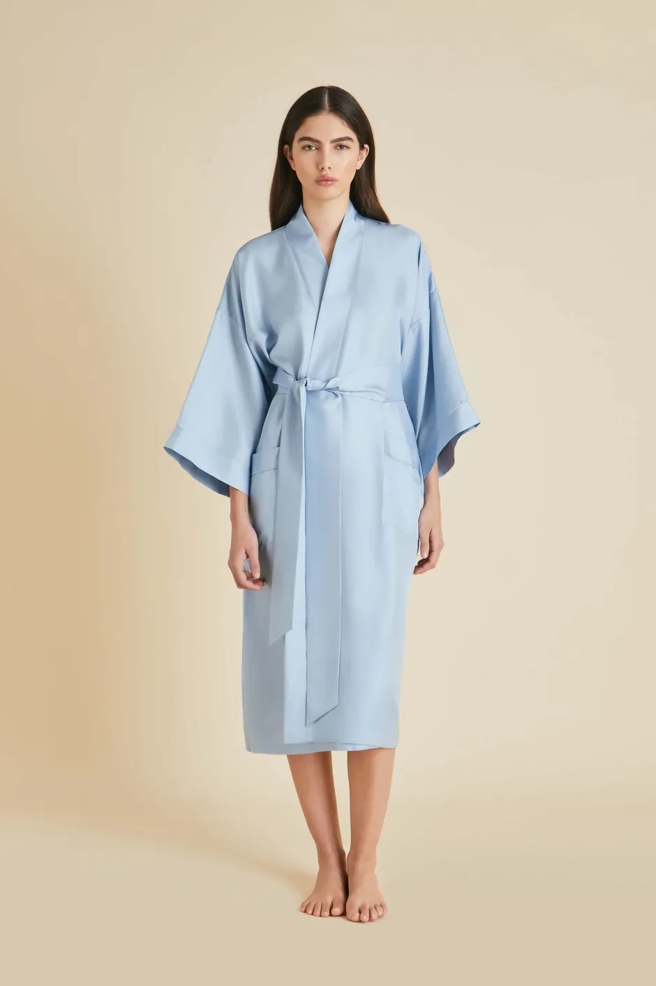 Discount Olivia von Halle Sabine Powder Blue Robein Silk Twill PowderBlue